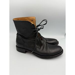Florentini + Baker Elios Eternity Black Leather Moto Combat Style Boots Size 39